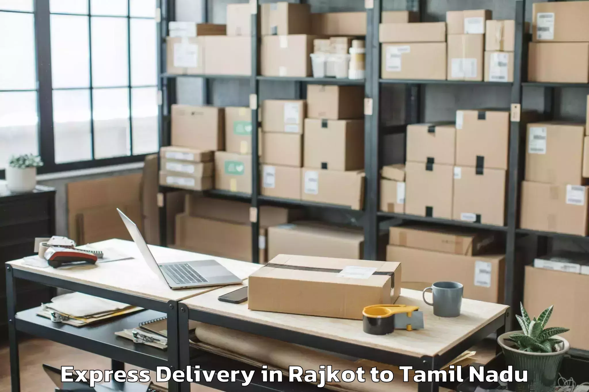 Professional Rajkot to Sholinganallur Express Delivery